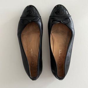 Chanel Ballet Flat - Black 37.5